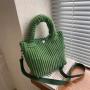 New Fashionable Lady Bag Custom Pure Color Corduroy Bucket Cross Boy Bags Plush Cute Fluffy Tote Handbag
