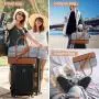 Realer Fashion stripes style 2pcs/set PU Canvas Overnight Duffel Bag with Shoe Compartment Waterproof Luggage Duffle Travel Bags