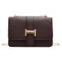 Direct Selling Bags for Women Stone Pu Leather Shoulder Crossbody Bags 2024 New Embossed Solid Color Chain Small Square Bag