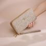 Large capacity long premium solid color wallet for women