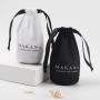 Round Bottom Cotton Linen Drawstring Packaging Pouch Luxury Cotton Canvas Makeup Cosmetic Bag