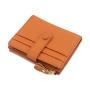 Custom Logo Causal Small Mini Leather Wallets Mens Slim Wallet Card Holder With Zip Coin Pocket