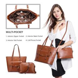 LOVEVOOK Women Handbags Female Shoulder Crossbody Messenger Bags PU Leather Bag Set for Ladies