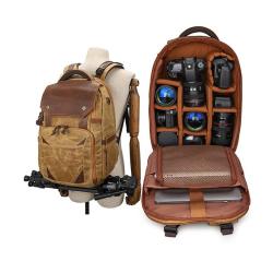 XL159 Outdoor Internal Vintage Camera Bag Large capacity Camera Bag Waterproof Wear-resistant Camera Backpack