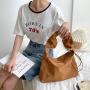 Wholesale New Drawstring Pleated Women'S Handbag Fashion Blue Women'S Shoulder Bag Soft Hand Nylon Bag