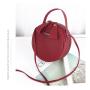 Hot Sale Litchi Pattern Small Round Bag Ladies Handbags 2023 PU Leather Small Shoulder Crossbody Bag Wholesale Factory