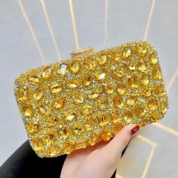 2024 NEW womens Square Sparkly Rhinestone Glitter Clutch Purse Evening Handbag Shoulder Bag for Wedding Party