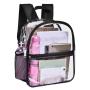 SC029 PVC Clear Backpacks High Quality Waterproof Transparent Book Bags for School Casual Outdoor Travel Backpack