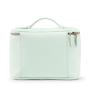 Stock Mint PU Handle Train Case Toiletry Bag With Mesh Pockets Make Up Tools Jewelry Women Bulk Cosmetic Bags