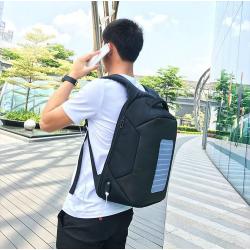ZWY074 Simple Men's Outdoor Solar Backpack Unisex New Nylon Cycling Travel Camping Shoulder Bag Waterproof Eco-friendly Backpack