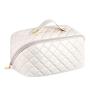 Multifunctional Storage Waterproof Portable Pu Leather Makeup Organizer Bag With Dividers And Handle