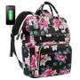 LOVEVOOK 2022 fashion casual floral printing bag pack large capacity waterproof hiking backpacks womens travel backpacks