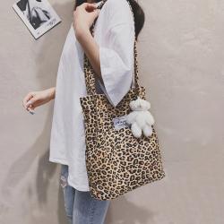 Korean Style Canvas Large Capacity Handbags For Girls Printing Shoulder Bags Students Vintage Fashion Ladies Bags