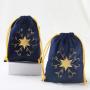 Custom Logo Printed Gift Velvet Jewelry Bag Drawstring Dust Packaging Perfume Velvet Pouch