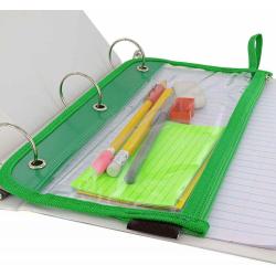 Gelory Pencil Pouch Stationery Bags Zipper Pencil Bag with PVC Window Zipper Pen Case Cosmetic Makeup Pouch School Pencil Bag