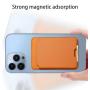 ZF207 New Metal Leather Hidden Pull Out Phone Holder Universal Desktop Magnetic Card Case
