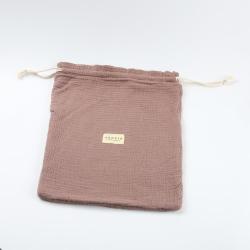 Custom Label Dust Drawstring Gauze Cotton Cloth Dust Packaging Pouch Navy Blue Cotton Gift Shoe Bag