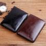 Oil Wax Card Holder Wallet Leather for Men New Design Wallets Short Bifold Erkek Cuzdan Soild Men Purse Lady Wallet Bags Women
