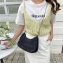 Wholesale New design candy color luxury ladies hand bags female  Ruched nylon bags chain sling bags for women crossbody