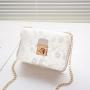 2024 new fashion lace small square bag Korean style casual mobile phone bag mini chain women's crossbody shoulder bag wholesale