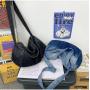 Lazy style wash denim canvas bag female simple gradual color crossbody bag large capacity literary shoulder bag
