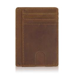 Slim Wallet RFID Front Pocket Wallet Minimalist Secure Thin Credit Card Holder ID Cards