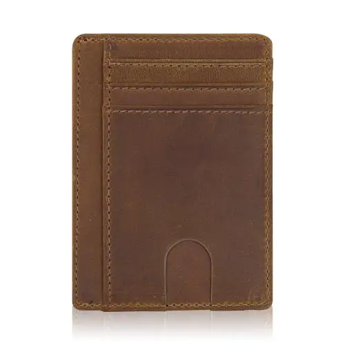 Slim Wallet RFID Front Pocket Wallet Minimalist Secure Thin Credit Card Holder ID Cards