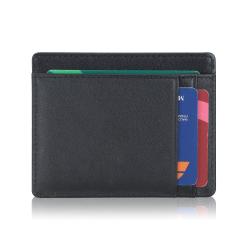 Wholesale Universal Slim Minimalist Front Pocket Wallet Rfid Blocking Credit Card Holder Leather Card Cases With Id Window