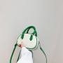 Color matching fashion bag women's 2023 new trend summer hand-held one-shoulder oval bag Western style simple messenger women's