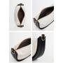 Classic Luxury Pu Leather Ladies Saddle Bags Elegant Designer Purse Veagn Canvas Crossbody Bags Custom Logo Womens Shoulder Bags