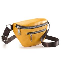 2024 Custom Oiled Waxed Vegan Leather Fanny Pack Waist Bag For Fashion Women