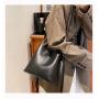 2024 New Design Plain PU Leather Crossbody Bag Fashionable Canvas Tote Handbags Briefcase Satchel Laptop Sac Main Leather