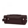 Custom Large Clam Shell Shape Travel Organizer Clutch Cosmetic Pouch Tassel Zipper Puller Beauty Personal Bag Leather Makeup Bag