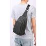 HR408 New Shoulder Waterproof Casual Men's Bag Crossbody Outdoor Cycling Chest Bag Durable Daily Chest Earphone Hole Bag