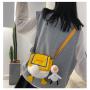 New Fashionable Cute Canvas Bag Custom Ins Girl Duck Single Shoulder Cross body Bag Student Cartoon Large Capacity Bag