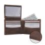 Premium crazy horse leather purse compact custom rfid genuine cowhide leather designer mens travel wallet