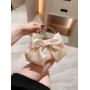 New Elegant women party clutch bags dinner dress champagne handbag evening wedding silk satin bowknot handbags for women