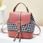 Fashion Lady Designer Bags Classic Swallow Gird Solid Color PU Leather Backpack Women Metal Zipper & Flap Buckle Satchel Purse