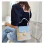 Straw Beach Vacation Woven Women's Bag 2023 New Fashion Trend Korean Version Versatile Fashion Handheld Crossbody Bucket Bags