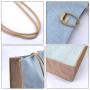 2023 Hot Sell Durable Large Hessian Tote Handle Bags For Gifts Packaging Custom Logo Burlap Travel Gift Jute Shopping Bag