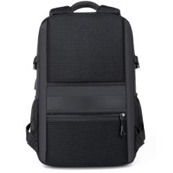 KBW725 Hot High-quality Nylon Backpack with USB Charging Port Headphone Hole Fashion Leather Film Backpack Custom Logo Black