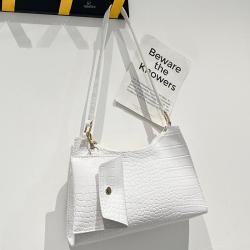 2024 New Crocodile Pattern Women's One Shoulder Bag Fashionable Cross-border Wholesale for Mother and Girl Underarm Bag