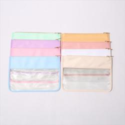 2022 Keymay Transparent Bag Women Pink Color Cosmetic Beach Bag Clear Make Up Bag
