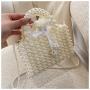 Hand Woven Clutch Evening Bag New 2023 Fashion Beaded Woven Handheld Crossbody Tote Bag