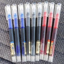 Direct Liquid Walking Ball Pen Quick Drying Neutral Pen St Signature Exam Student Black Plastic Glitter Gel Pen Fluently Writing
