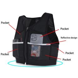 ZF236 New Outdoor Running Backpack Sports Reflective Fitted Vest Bag Polyester Hiking Water Bottle Backpack