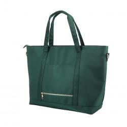 China Bag Vendor Low MOQ Customized Printing Shopping Bags Waterproof Nylon Large Women Tote Bag With Pocket For Trolley