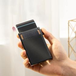 RFID Blocking Slim Wallets Minimalist Aluminum Metal Money Clip Wallet for Men
