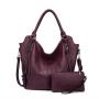 2pcs Retro Fashion Classic PU Shoulder Bag luxury leather strap Hobo Bags Ladies Large Purses and Handbags Set Tote Bag Women