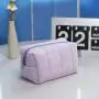 Travel Storage Bag Portable Large Capacity Bag short fiber Pure Color Makeup Bag Fashion Cute Zipper Pillow Pencil Case